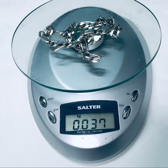 925 Sterling Silver 8mm Italian Solid Figaro Link Chain Necklace - Picture 9 of 9